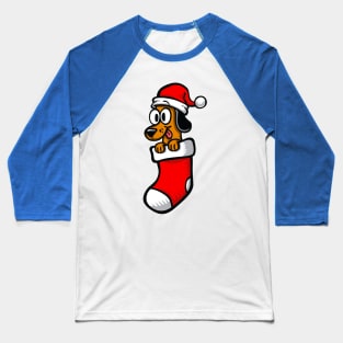 Christmas Dog - Dachshund Christmas Dog Baseball T-Shirt